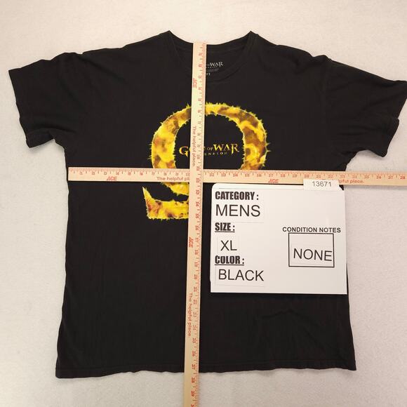God of War Video Game Graphic Crew Neck Short Sleeve Shirt Mens Size XL Black - Picture 5 of 9